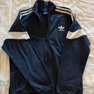 Adidas Black Jacket with Blue Tag